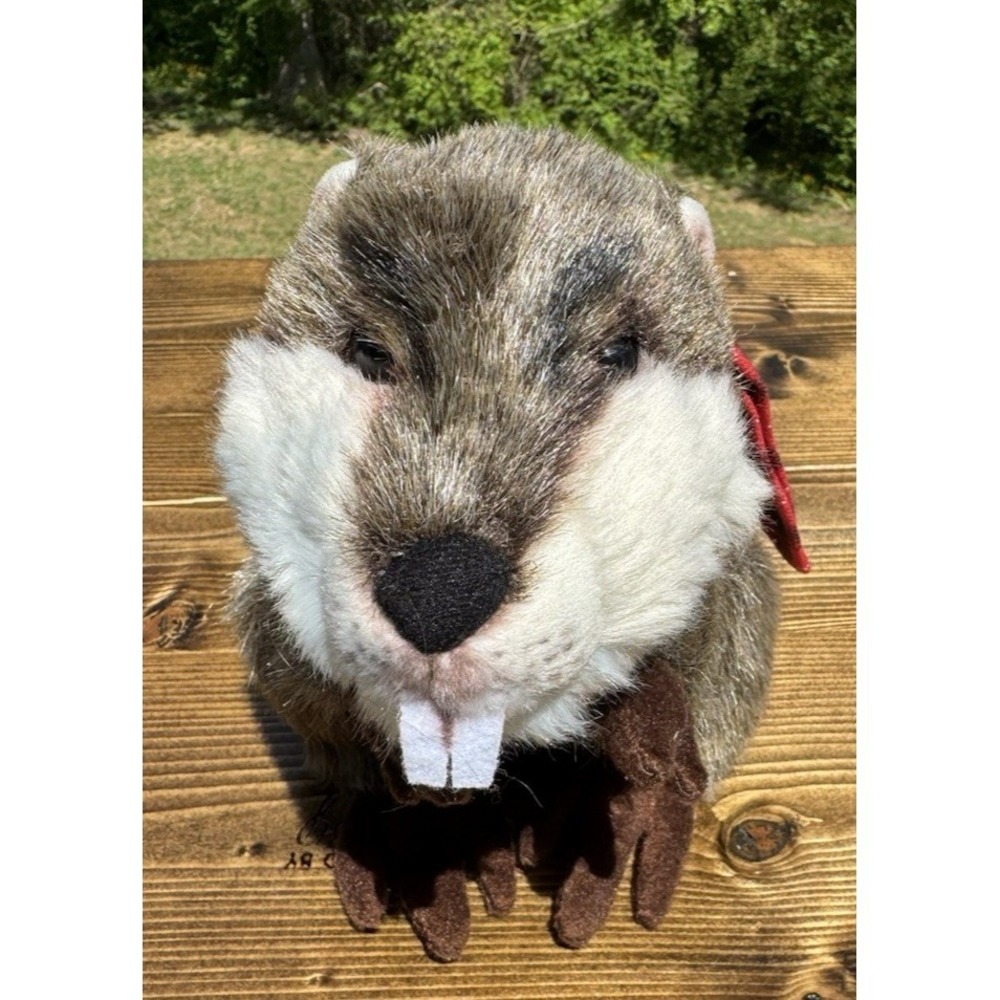 Duluth Trading Beaver Plush Stuffed Animal 2021 Buffalo Plaid Scarf Cabin Toy